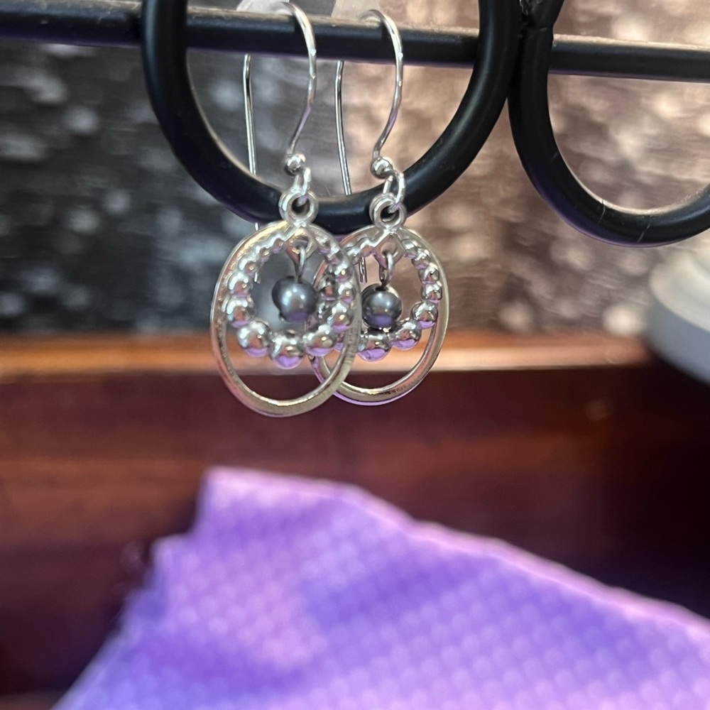 Silver earrings